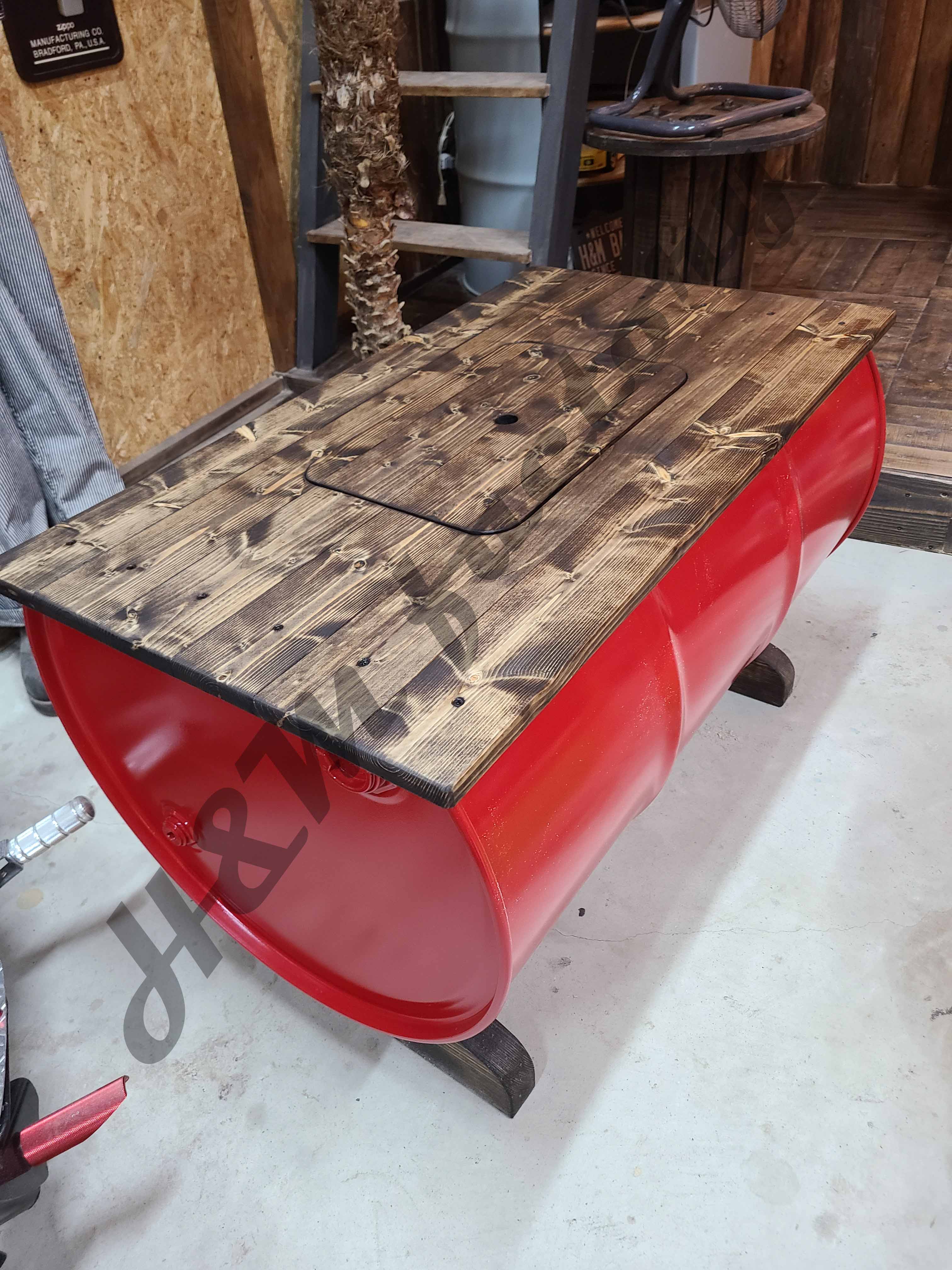 テーブル横型七輪付き